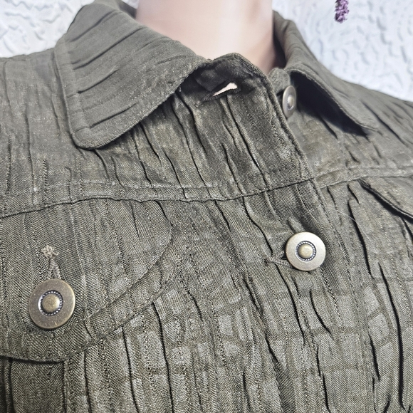 Ruby Rd Green Utility Jacket with Textured Fabric - Picture 6 of 6